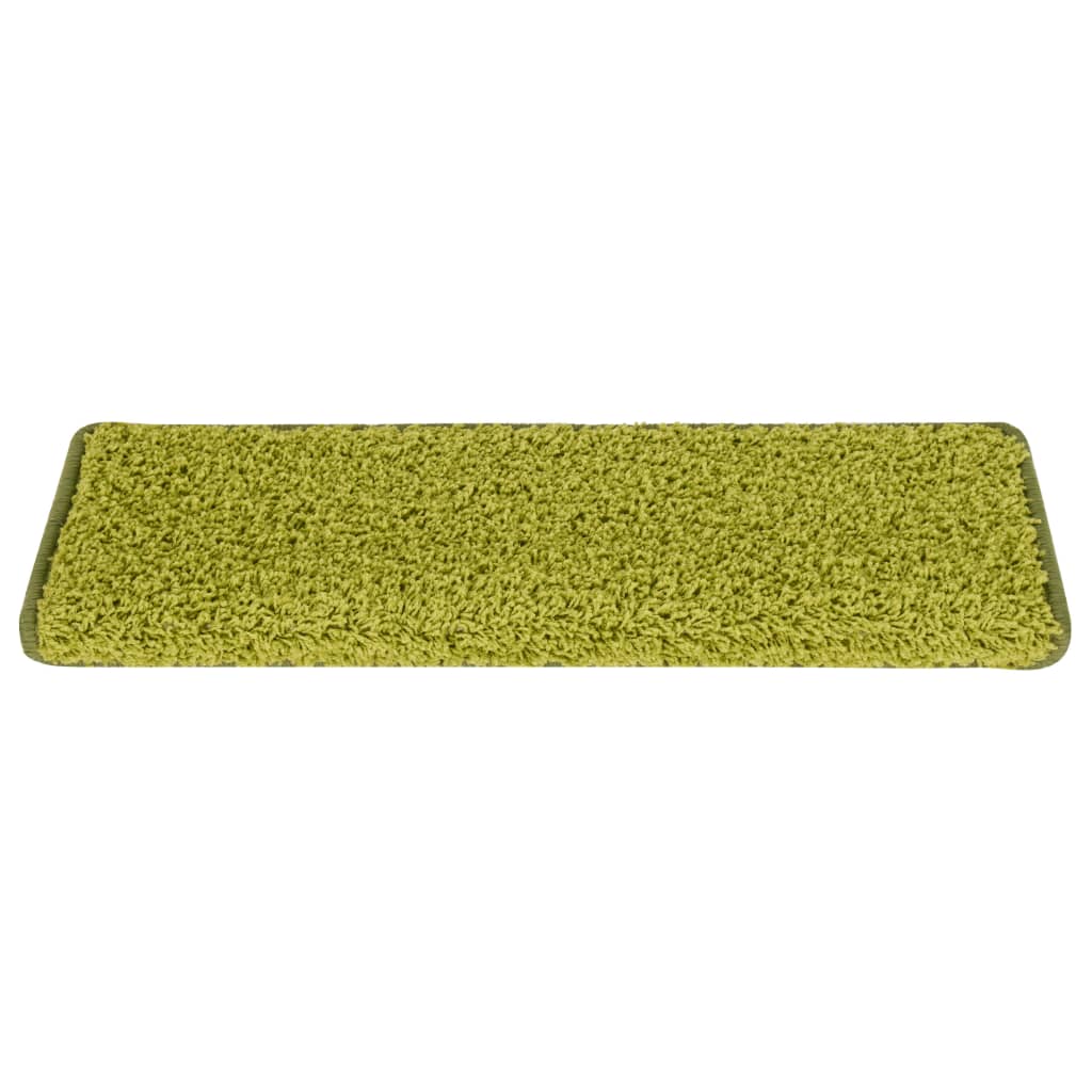 Vidaxl -Treppenmatten 15 ST 65x21x4 cm Grün