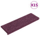 Vidaxl -Treppenmatten 15 ST 65x21x4 cm dunkelviolett
