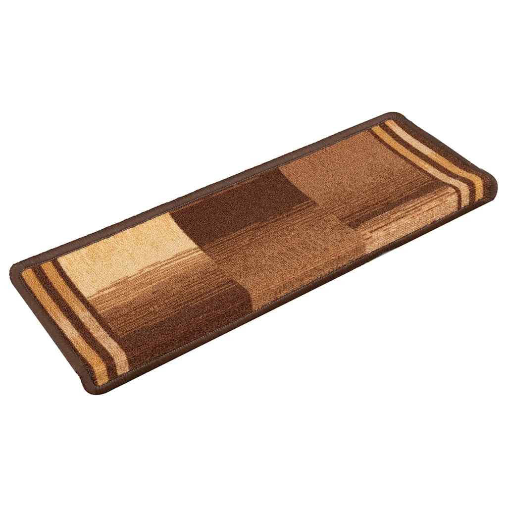 VidaXL Stufenmatten selbstklebend 15 Stück 65x21x4 cm braun
