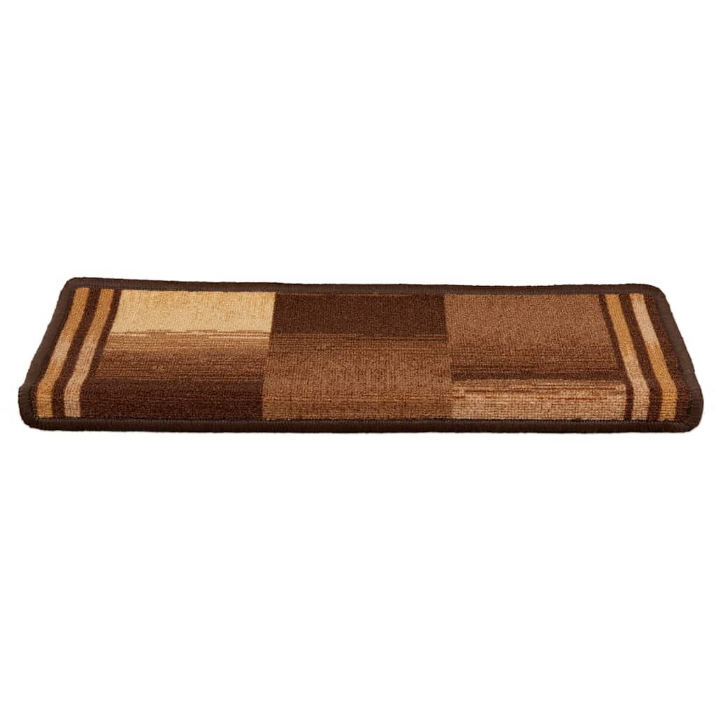 VidaXL Stufenmatten selbstklebend 15 Stück 65x21x4 cm braun