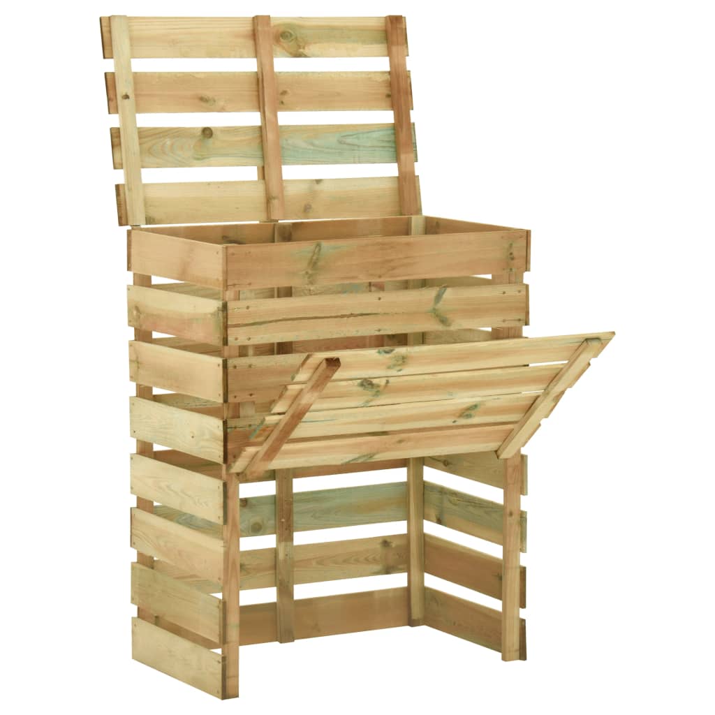 VIDAXL Gartenkompost -Mülleimer 80x50x100 cm imprägnierte Kiefer