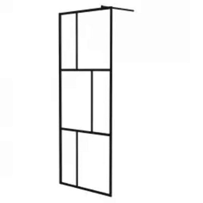 Vidaxl Walk -in Duschwand 80x195 cm gehärtetes Glas schwarz