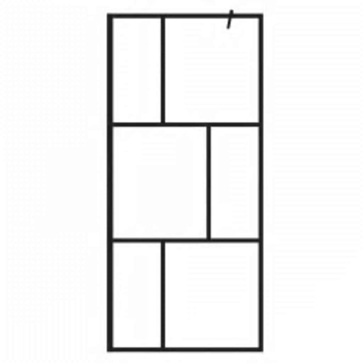 Vidaxl Walk -in Duschwand 90x195 cm gehärtetes Glas schwarz