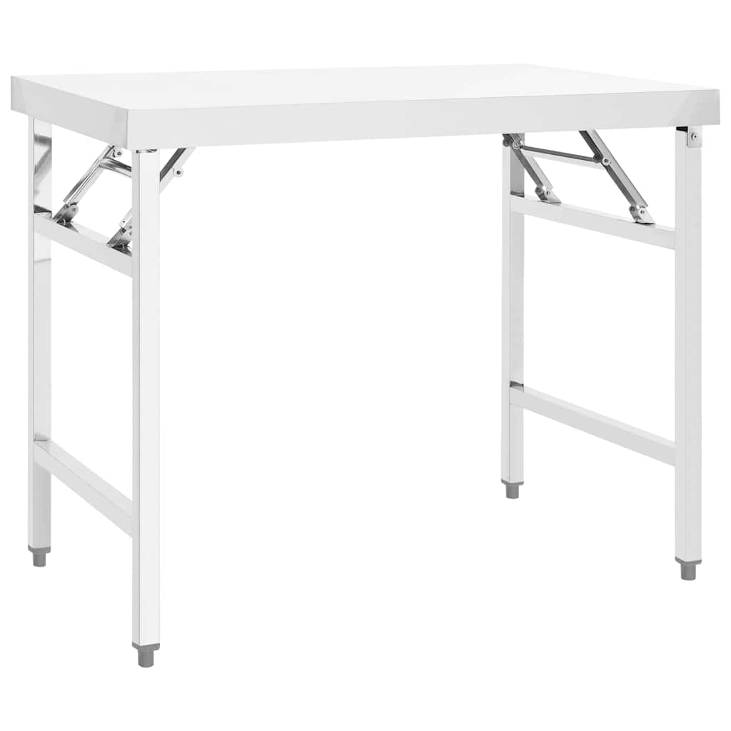 VIDAXL KÜCHTENWORK TABEL COLLAPLIBLE 100X60X80 CM Edelstahl