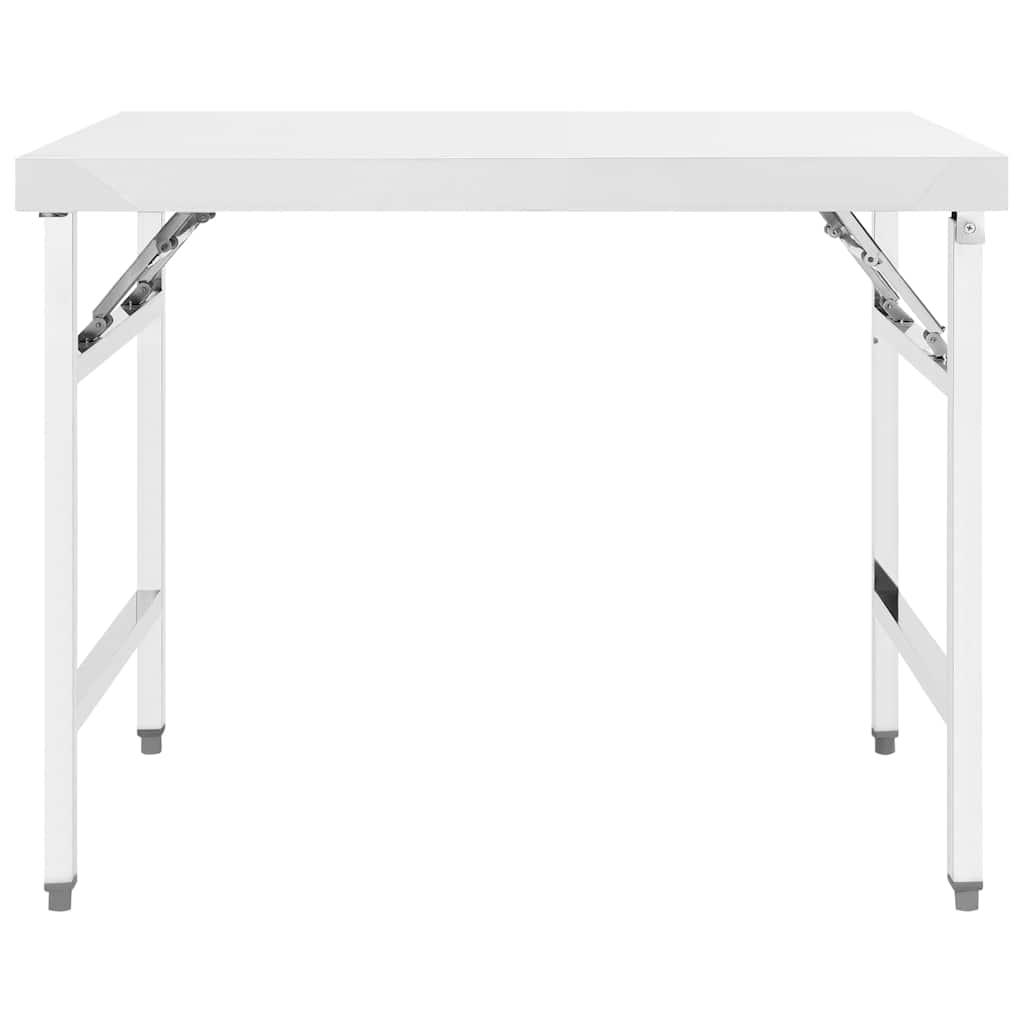 VIDAXL KÜCHTENWORK TABEL COLLAPLIBLE 100X60X80 CM Edelstahl