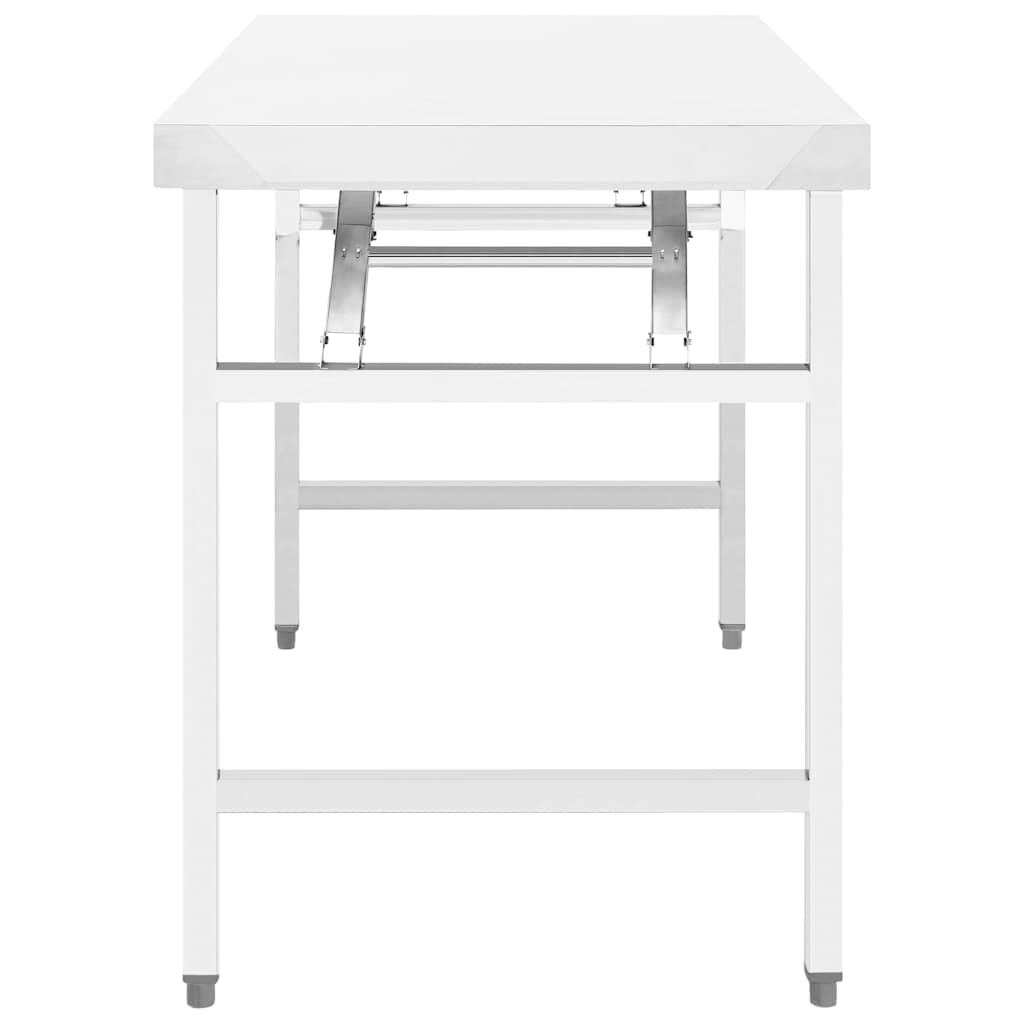 VIDAXL KÜCHTENWORK TABEL COLLAPLIBLE 100X60X80 CM Edelstahl