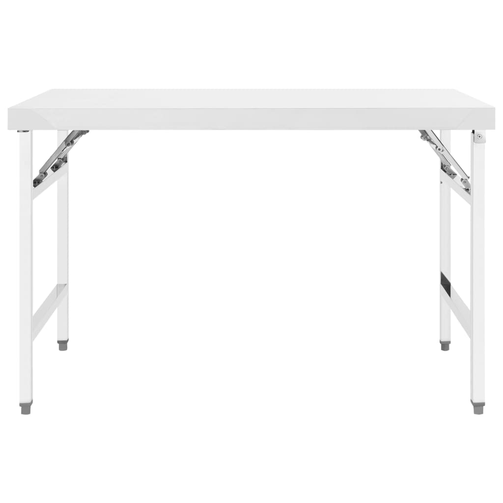 VIDAXL KÜCHTLICHKEIT TABEL COLLAPLIBLE 120 x 60 x 80 cm Edelstahl