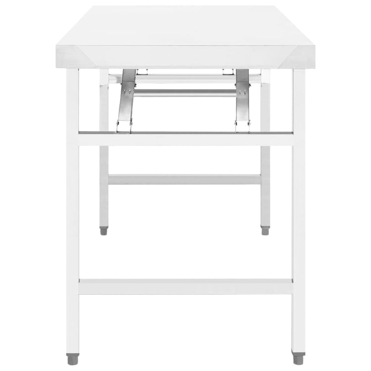 VIDAXL KÜCHTLICHKEIT TABEL COLLAPLIBLE 120 x 60 x 80 cm Edelstahl