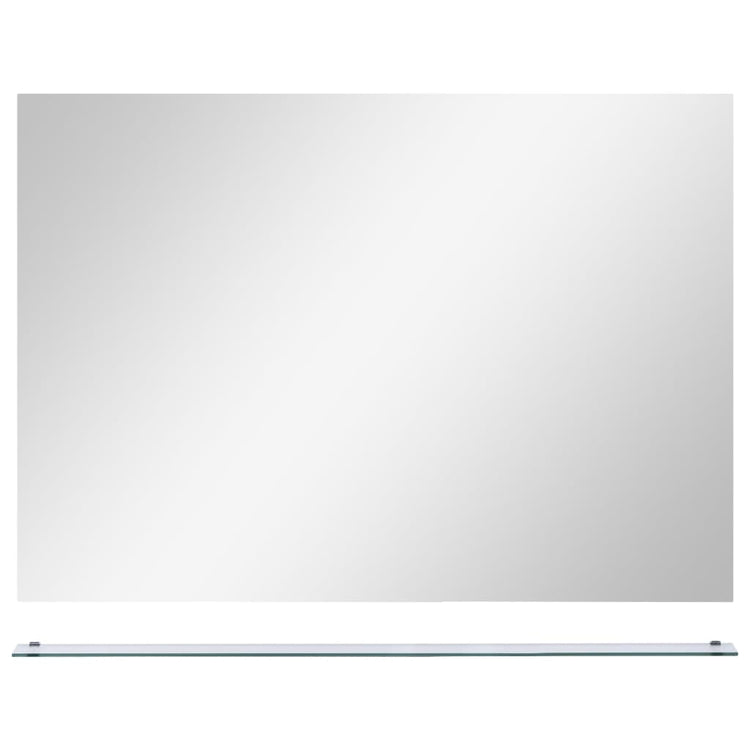 Vidaxl -Wandspiegel mit Regal 80x60 cm gehärtetes Glas