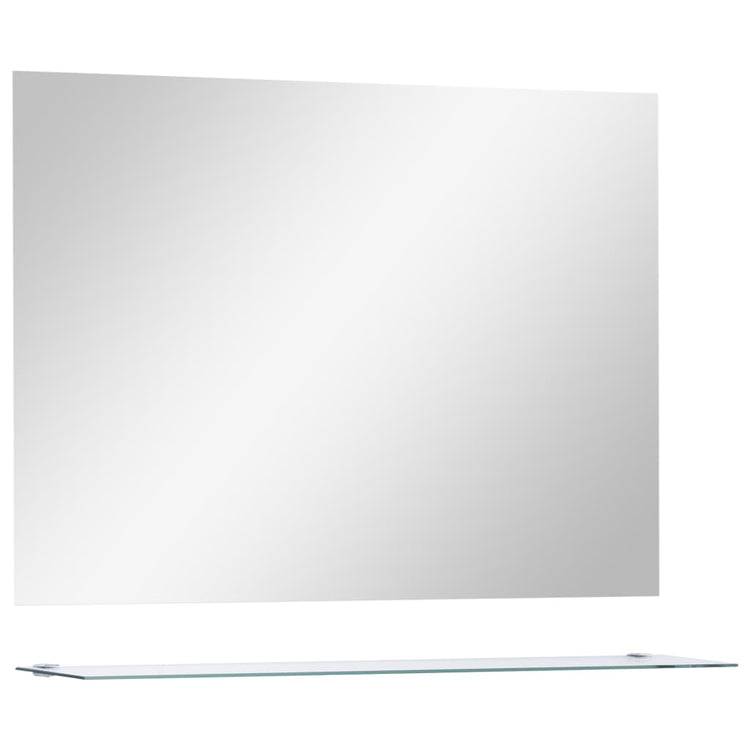 Vidaxl -Wandspiegel mit Regal 80x60 cm gehärtetes Glas