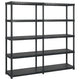 VIDAXL-LAGE RAKE 5-LAYER 183X45.7X185 CM CLASTIK SCHWARZ