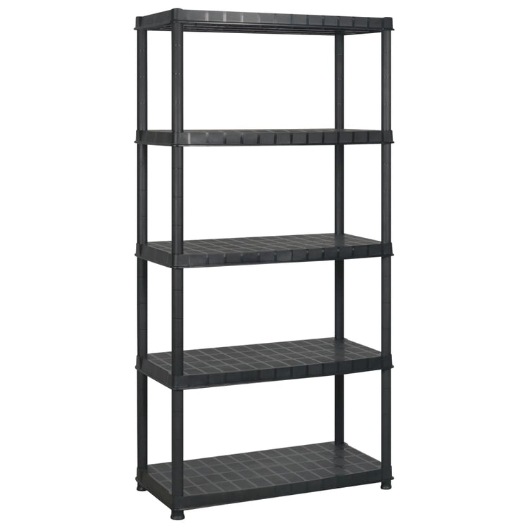 VIDAXL-LAGE RAKE 5-LAYER 183X45.7X185 CM CLASTIK SCHWARZ