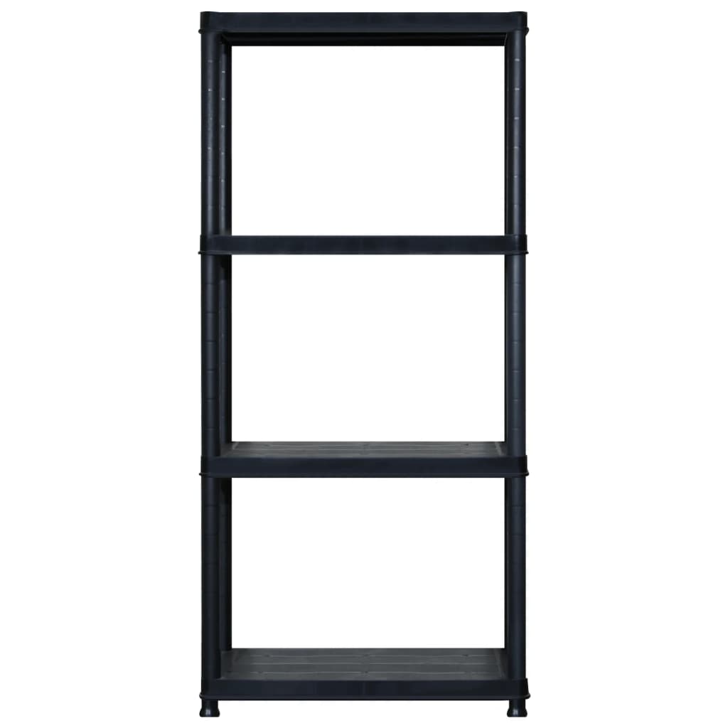 VIDAXL-LAGER RAKE 4-LAYER 183X30.5X130 CM CLASTIK SCHWARZ