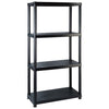 VIDAXL-LAGER RAKE 4-Layer 244x30.5x130 cm Kunststoff Schwarz