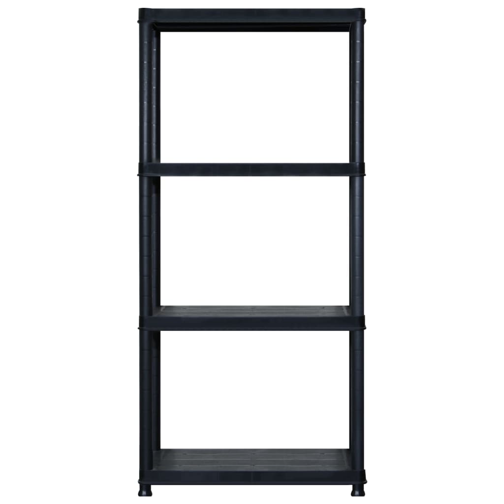 VIDAXL-LAGER RAKE 4-Layer 244x30.5x130 cm Kunststoff Schwarz