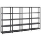 VIDAXL-LAGE RARK 5-Layer 284x38x170 cm Plastik schwarz