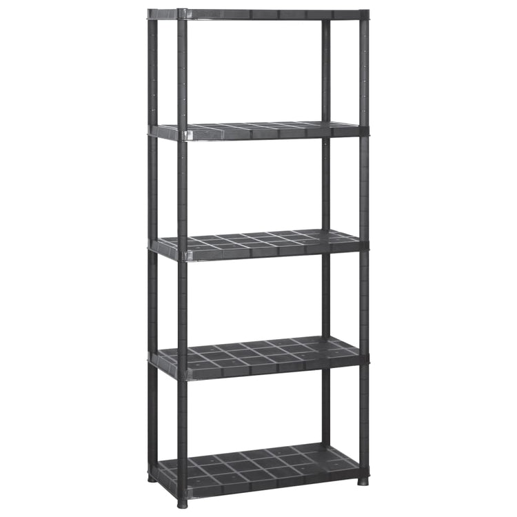 VIDAXL-LAGE RARK 5-Layer 284x38x170 cm Plastik schwarz