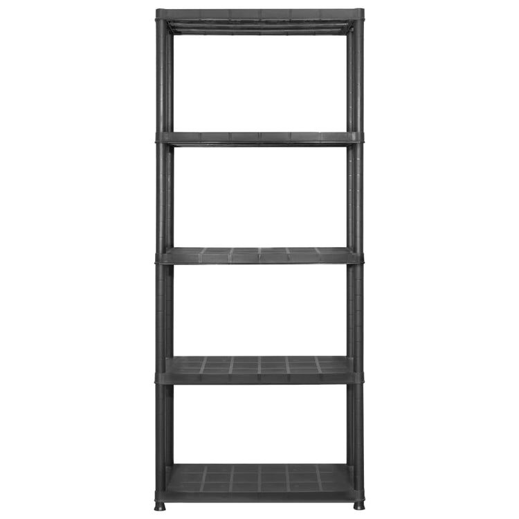 VIDAXL-LAGE RARK 5-Layer 284x38x170 cm Plastik schwarz
