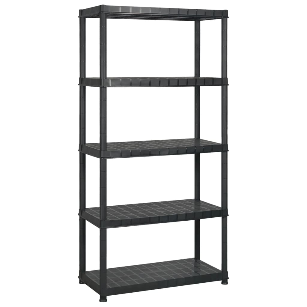 VIDAXL-LAGE RARK 5-layer 340x40x185 cm Kunststoff Schwarz