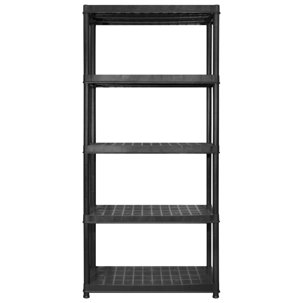 VIDAXL-LAGE RARK 5-layer 340x40x185 cm Kunststoff Schwarz