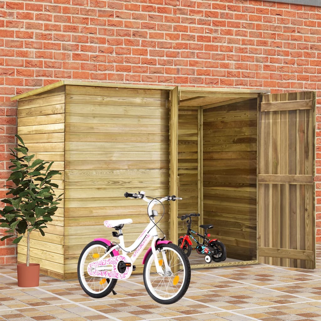Vidaxl -Fahrradschuppen 232x110x170 cm imprägnierte Kiefern