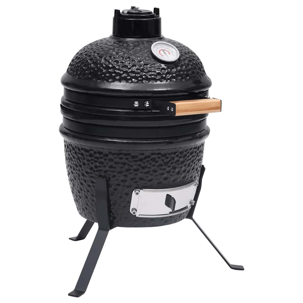 Vidaxl Kamado Barbecue 2-in-1 56 cm Keramikschwarz