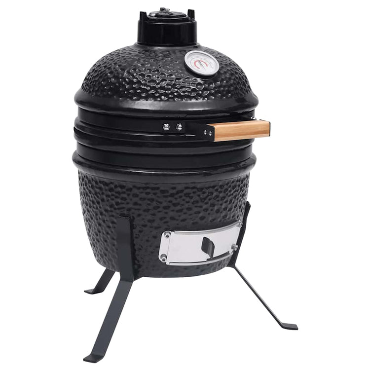 Vidaxl Kamado Barbecue 2-in-1 56 cm Keramikschwarz