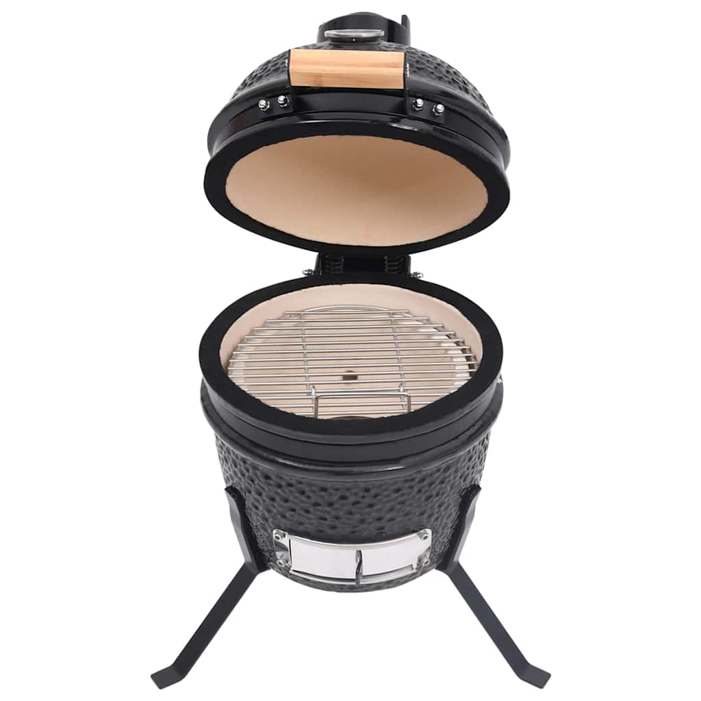 Vidaxl Kamado Barbecue 2-in-1 56 cm Keramikschwarz