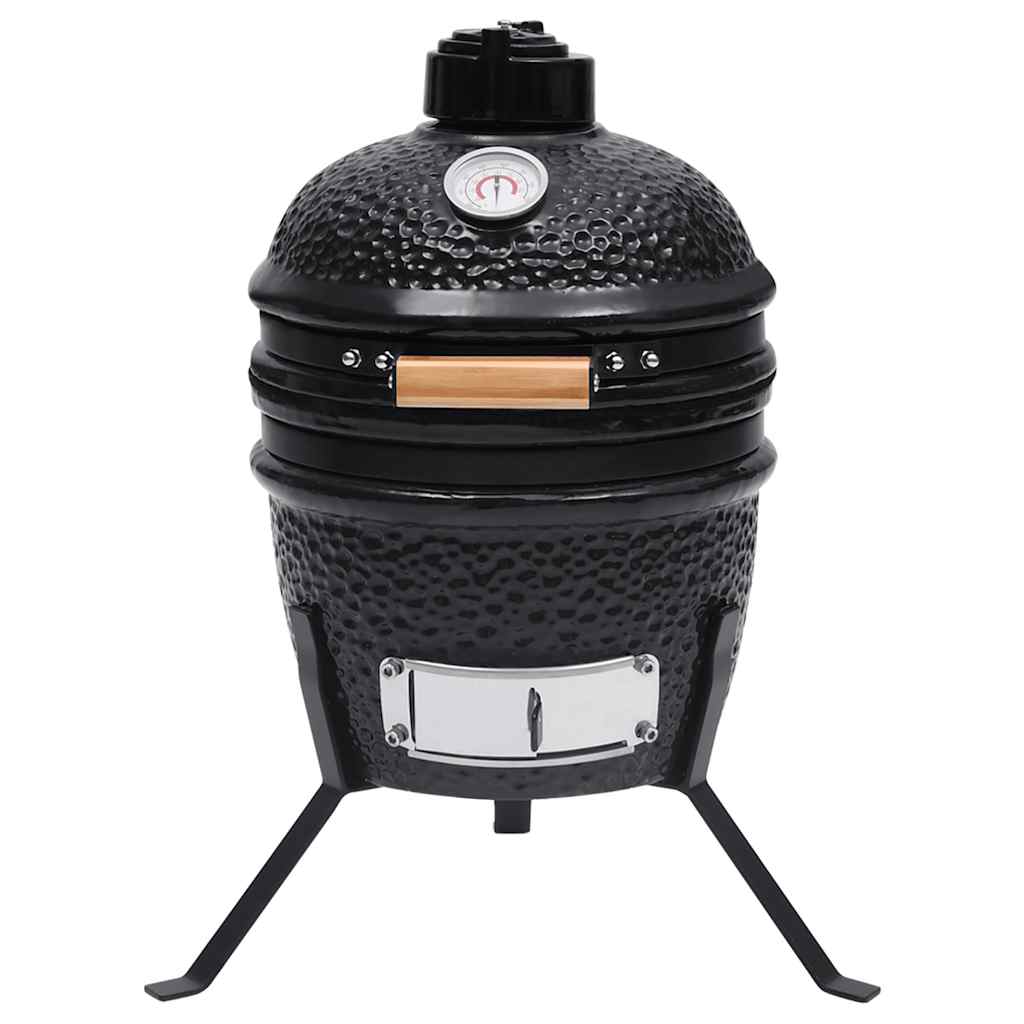 Vidaxl Kamado Barbecue 2-in-1 56 cm Keramikschwarz