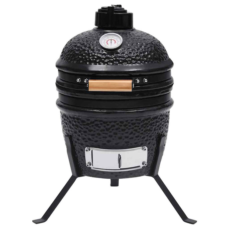 Vidaxl Kamado Barbecue 2-in-1 56 cm Keramikschwarz