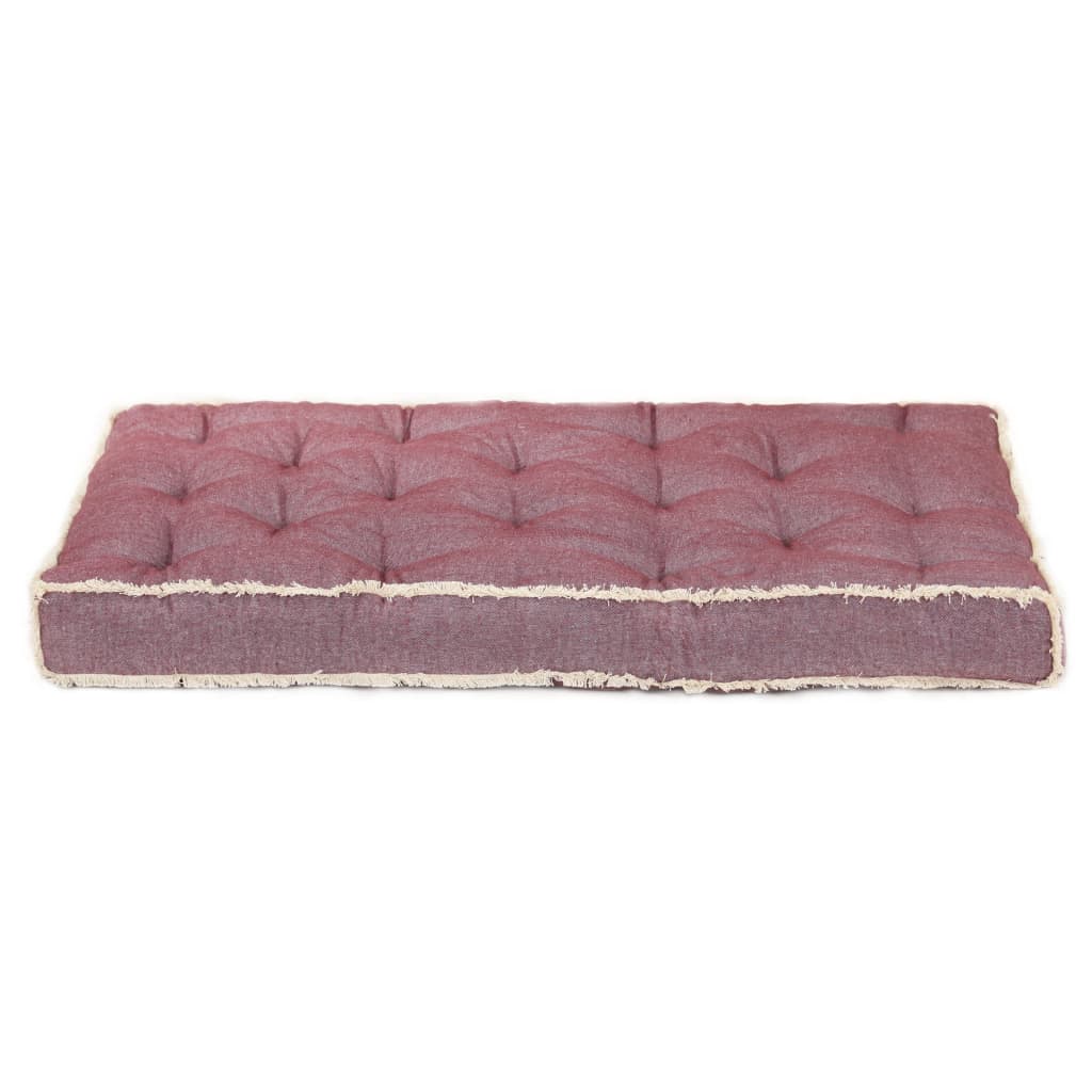 Vidaxl Bank Kissen Palette 120x80x10 cm Bordeaux Rot