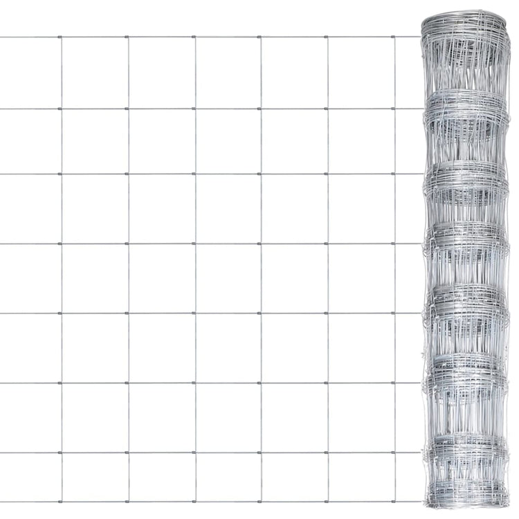 Vidaxl HEK 50 x 1 m verzinkte Stahl Silberfarbe