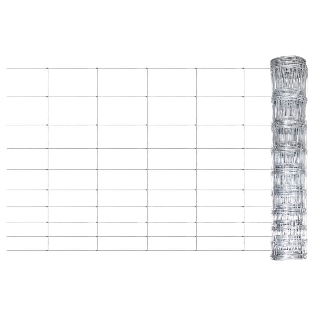 Vidaxl HEK 50 x 1 m verzinkte Stahl Silberfarbe