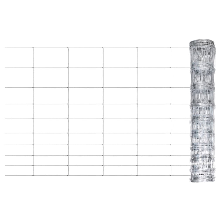 Vidaxl HEK 50 x 1 m verzinkte Stahl Silberfarbe