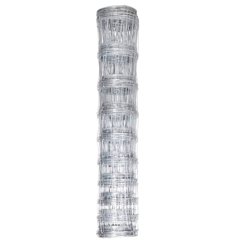 Vidaxl HEK 50 x 1 m verzinkte Stahl Silberfarbe