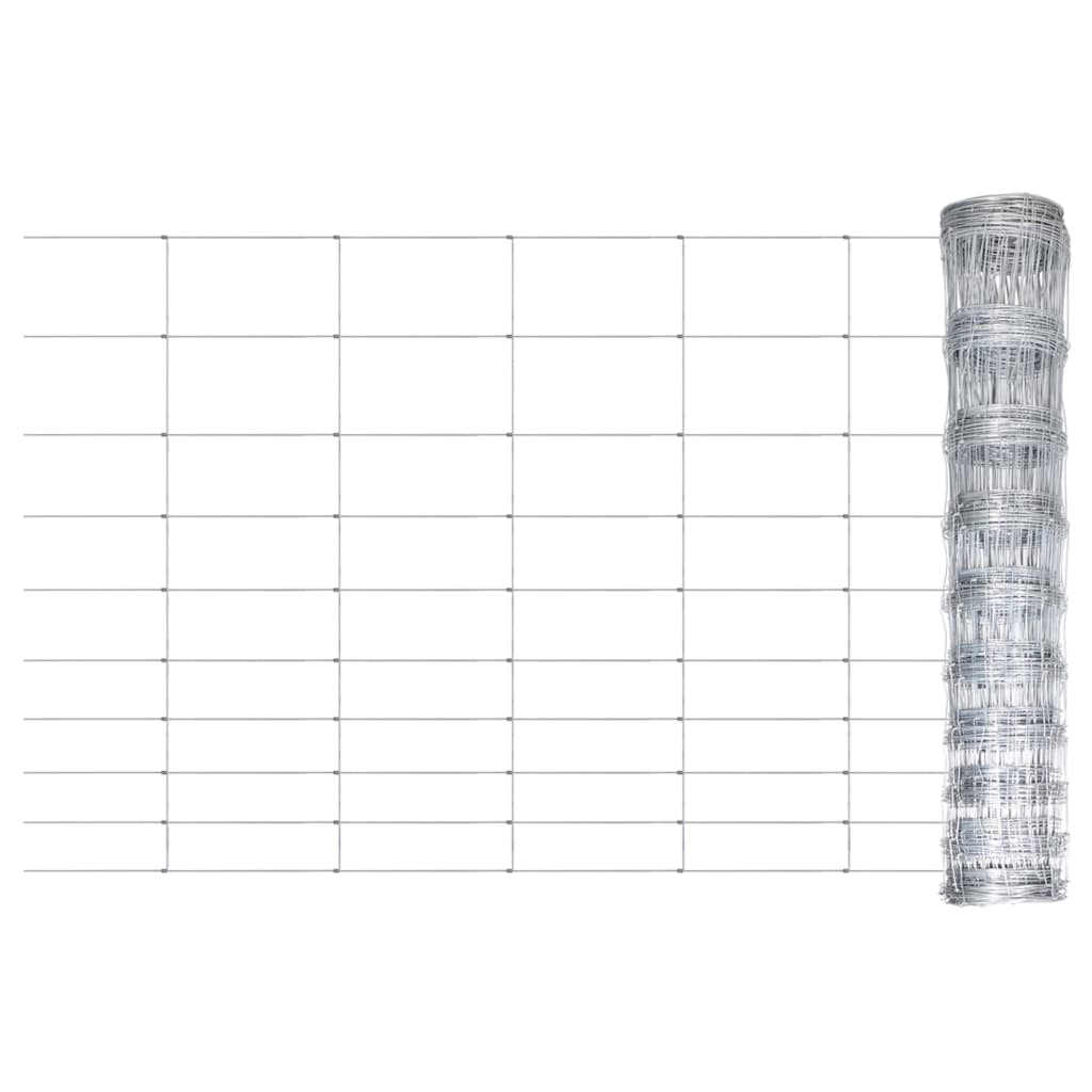 Vidaxl HEK 50 x 1,2 M verzinkte Stahl Silberfarbe