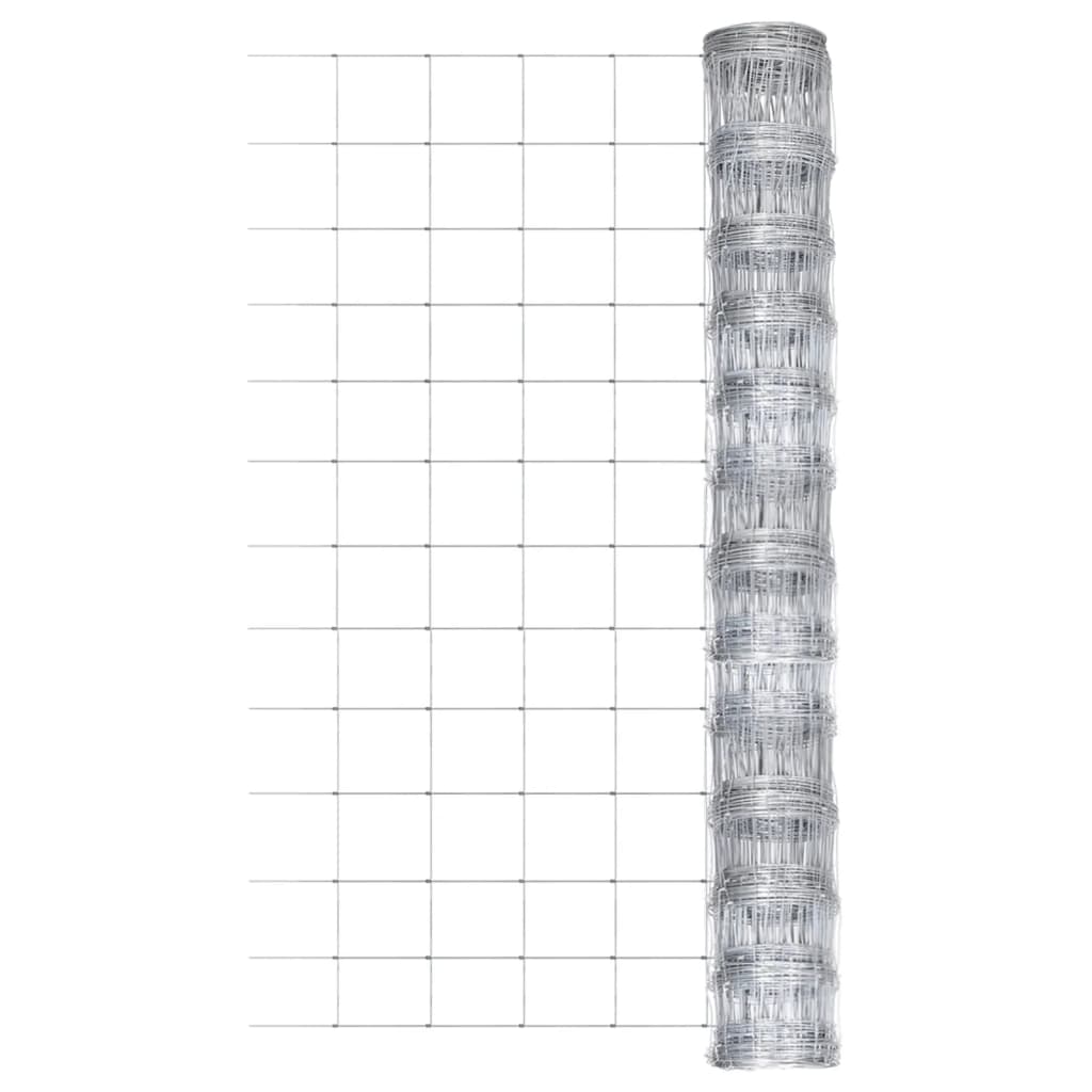 Vidaxl HEK 50x1.25 M verzinkte Stahl Silberfarbe