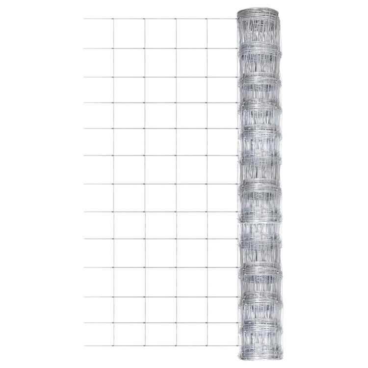 Vidaxl HEK 50x1.25 M verzinkte Stahl Silberfarbe