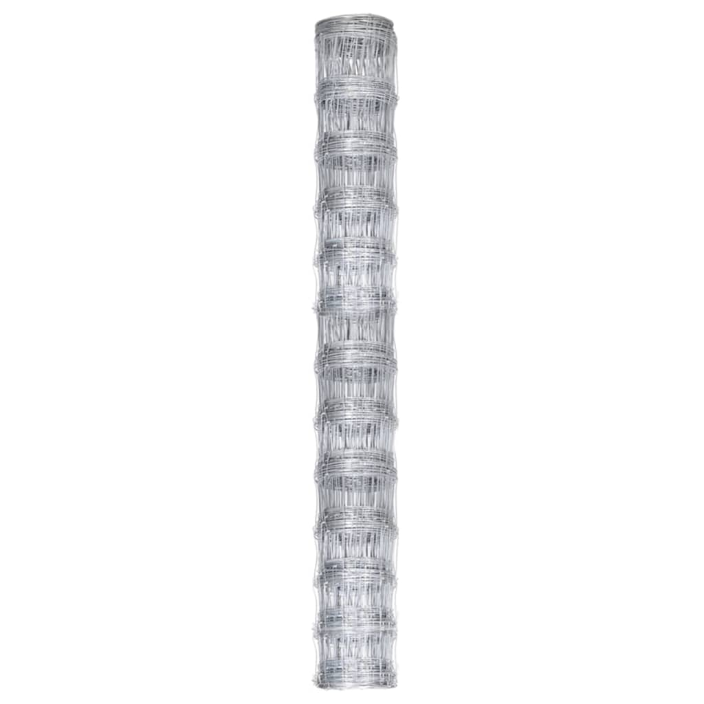 Vidaxl HEK 50x1.25 M verzinkte Stahl Silberfarbe