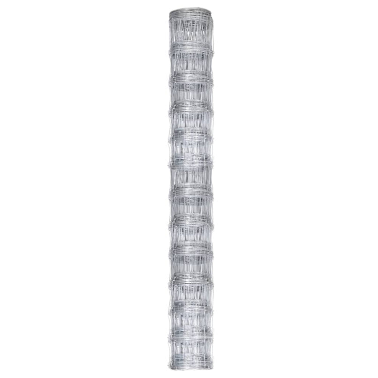 Vidaxl HEK 50x1.25 M verzinkte Stahl Silberfarbe