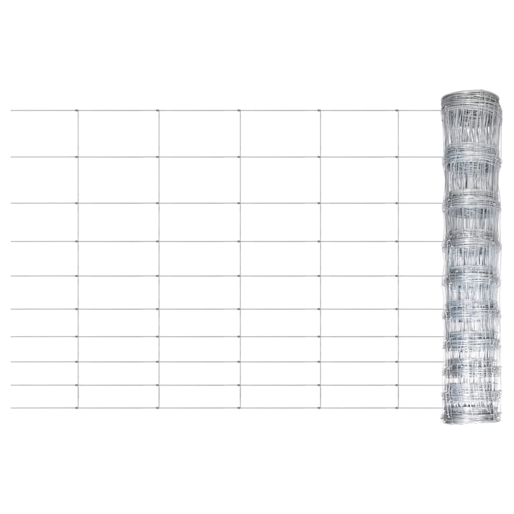 Vidaxl HEK 50x1,5 M verzinkte Stahl Silberfarbe