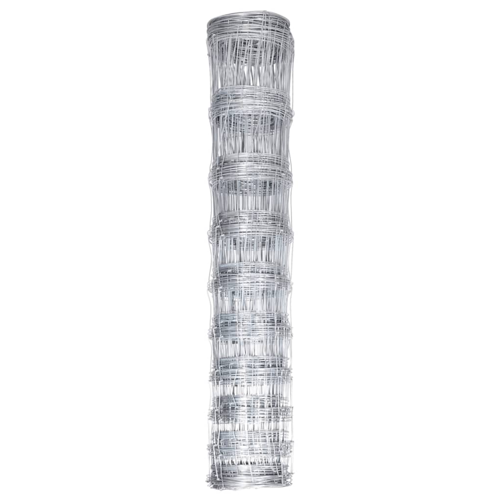Vidaxl HEK 50x1,5 M verzinkte Stahl Silberfarbe