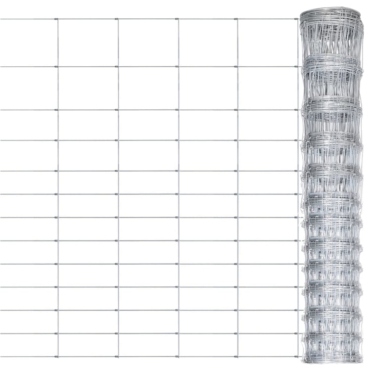 Vidaxl HEK 50x1,5 M verzinkte Stahl Silberfarbe