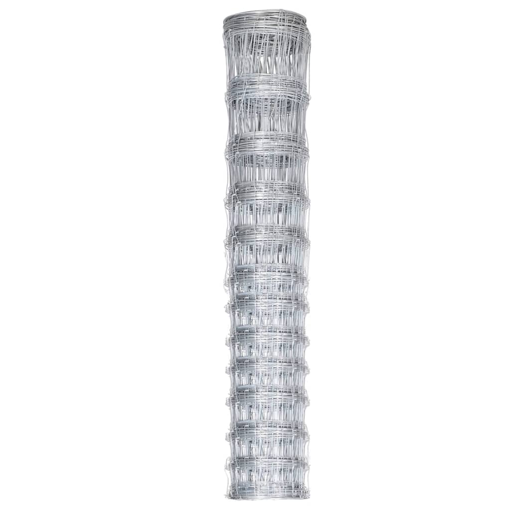 Vidaxl HEK 50x1,5 M verzinkte Stahl Silberfarbe