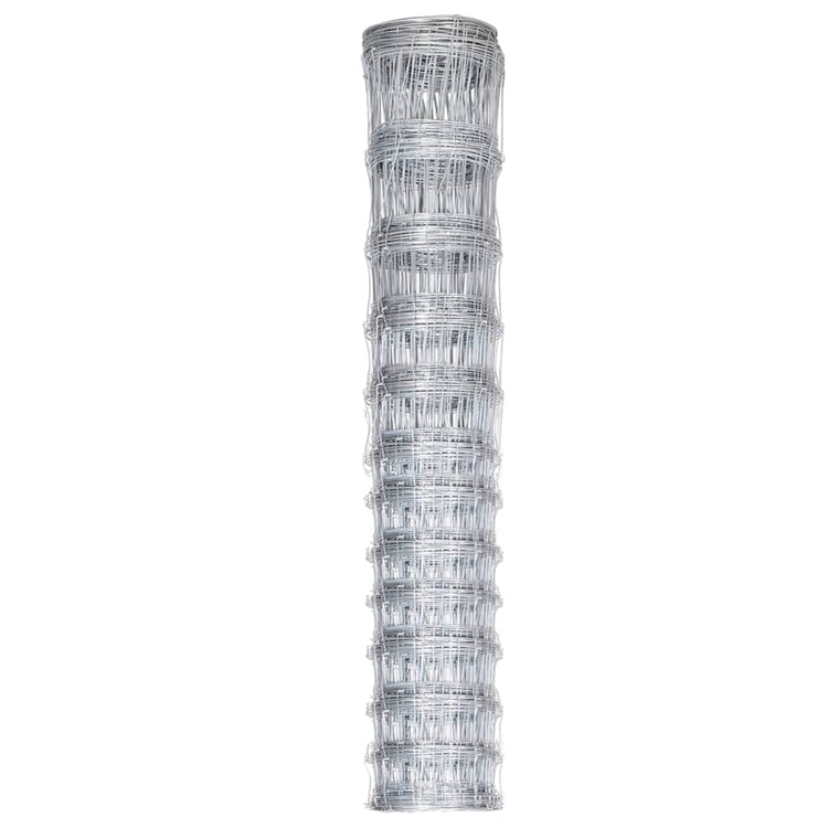 Vidaxl HEK 50x1,5 M verzinkte Stahl Silberfarbe