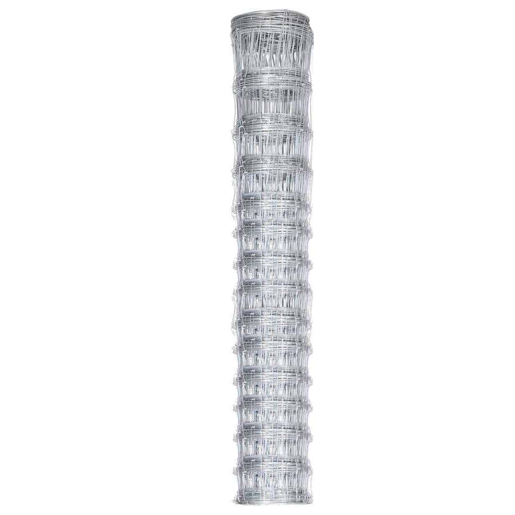 Vidaxl HEK 50 x 1,6 M verzinkte Stahl Silberfarbe