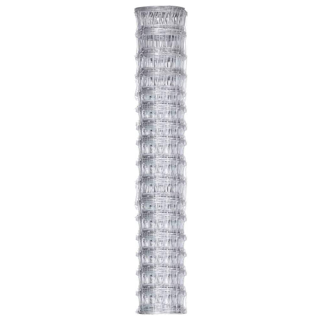 Vidaxl HEK 50 x 0,8 M verzinkte Stahl Silberfarbe