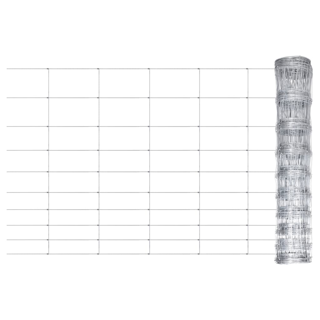 Vidaxl HEK 50 x 1 m verzinkte Stahl Silberfarbe