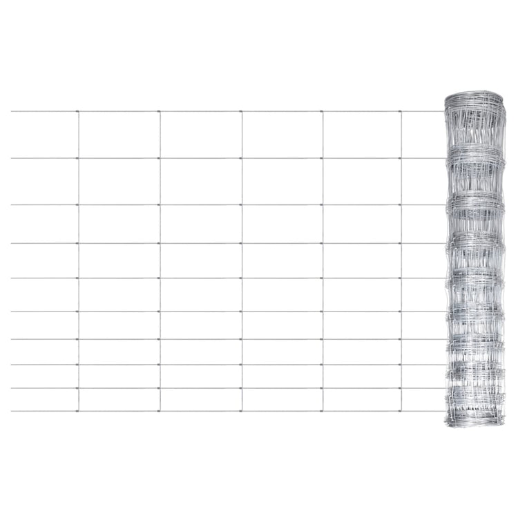 Vidaxl HEK 50 x 1 m verzinkte Stahl Silberfarbe