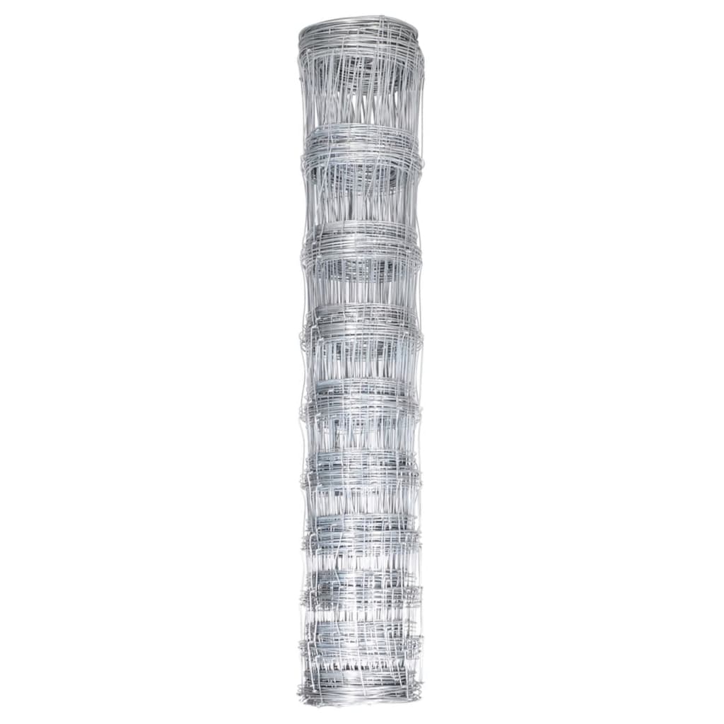 Vidaxl HEK 50 x 1 m verzinkte Stahl Silberfarbe